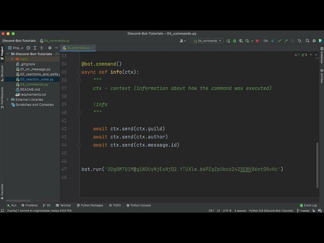 فیلم آموزشی: Discord Bot with Python - آموزش 5 - دستورات سفارشی با زیرنویس فارسی