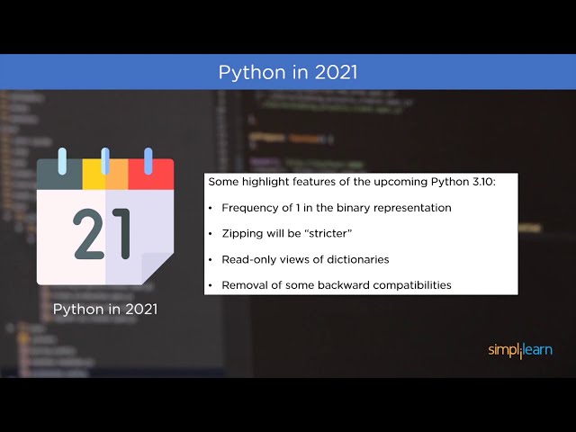 فیلم آموزشی: پایتون 2021: چه چیزی در پایتون 2021 جدید است؟ | ویژگی های جدید پایتون | آموزش پایتون | Simplile Learn با زیرنویس فارسی