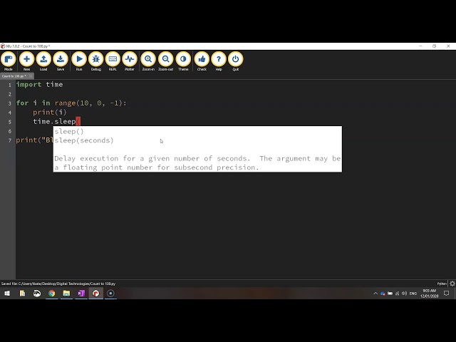 فیلم آموزشی: Python - For Loop Tutorial 1 (Countdown Timer) با زیرنویس فارسی