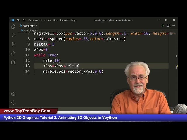 فیلم آموزشی: آموزش گرافیک سه بعدی Python 2: متحرک سازی اشیاء سه بعدی در Vpython با زیرنویس فارسی