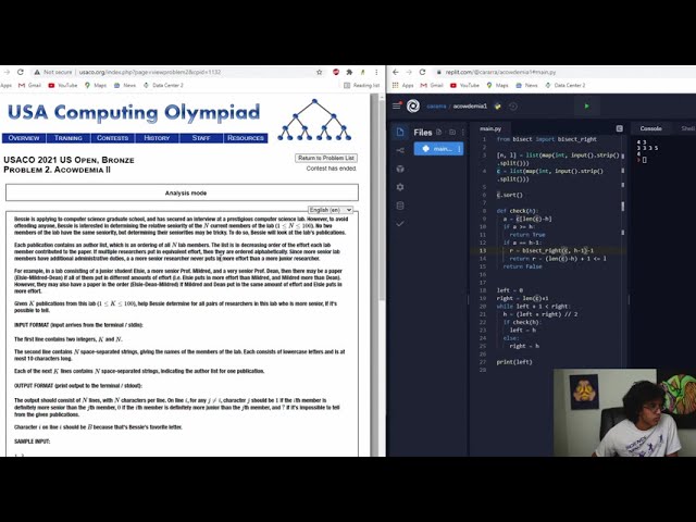 فیلم آموزشی: USACO 2021 US Open Contest Bronze: Full Contest Python(ish) Livesolve با زیرنویس فارسی