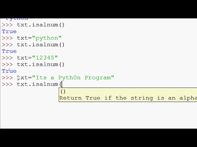 فیلم آموزشی: توابع رشته ای ساخته شده در پایتون | ایزالفا | رقمی است | isalnum با زیرنویس فارسی