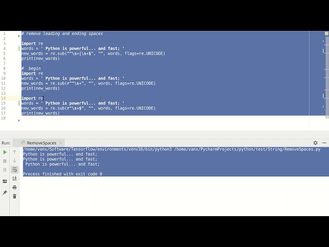 فیلم آموزشی: Python 3 چگونه فضاهای سفید را حذف کنیم با زیرنویس فارسی