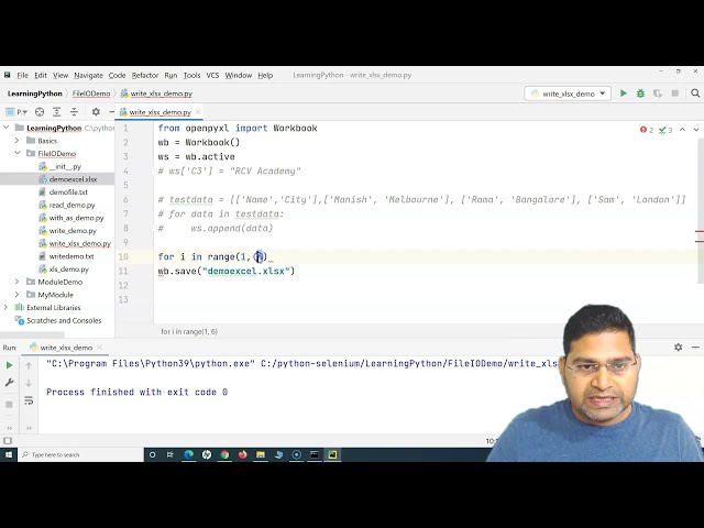 فیلم آموزشی: Python for Testers #43-چگونه داده ها را در اکسل در پایتون بنویسیم | openpyxl با زیرنویس فارسی