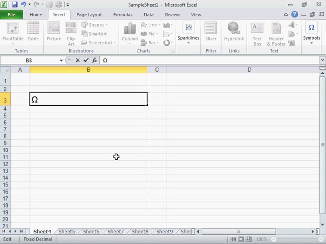 فیلم آموزشی: درج یک نماد، کسر یا نویسه خاص - Excel 2010 با زیرنویس فارسی