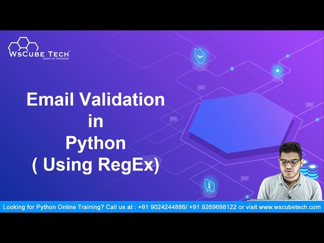 فیلم آموزشی: بررسی اعتبار آدرس ایمیل در پایتون با استفاده از Regex | پایتون اعتبار سنجی ایمیل