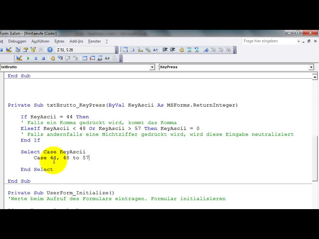 فیلم آموزشی: Excel # 292 - VBA Tutorial - Formulare 3 - KeyPress - Tasten abfangen