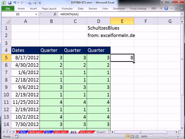 فیلم آموزشی: Excel Magic Trick 872: Calculate Quarters From Date:3 Methods با زیرنویس فارسی