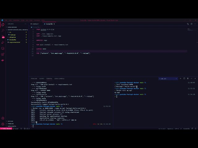فیلم آموزشی: یک برنامه Python FastAPI را با Docker در 4 دقیقه کانتینر کنید با زیرنویس فارسی
