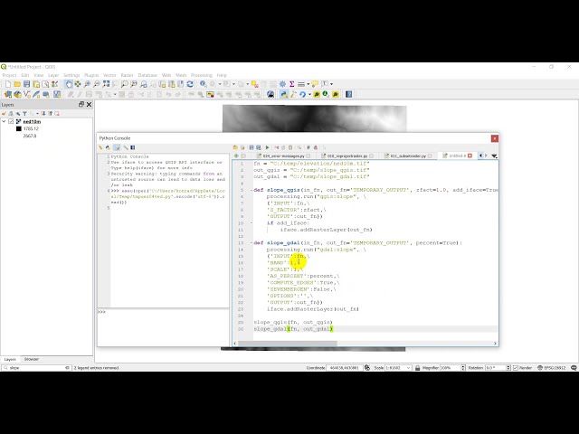 فیلم آموزشی: QGIS Python (PyQGIS) - محاسبه شیب از یک DEM و توسعه توابع شیب با زیرنویس فارسی