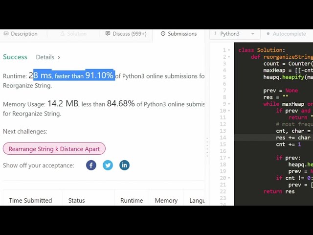 فیلم آموزشی: سازماندهی مجدد رشته - سوال مصاحبه تسلا - Leetcode 767 - Python با زیرنویس فارسی