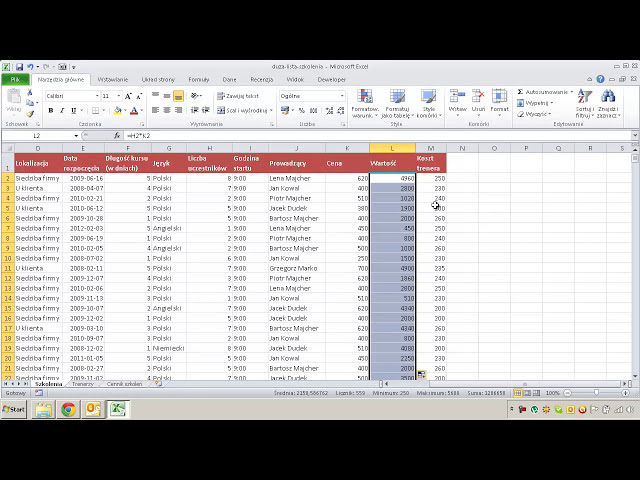 فیلم آموزشی: EXCEL - funkcja WYSZUKAJ.PIONOWO