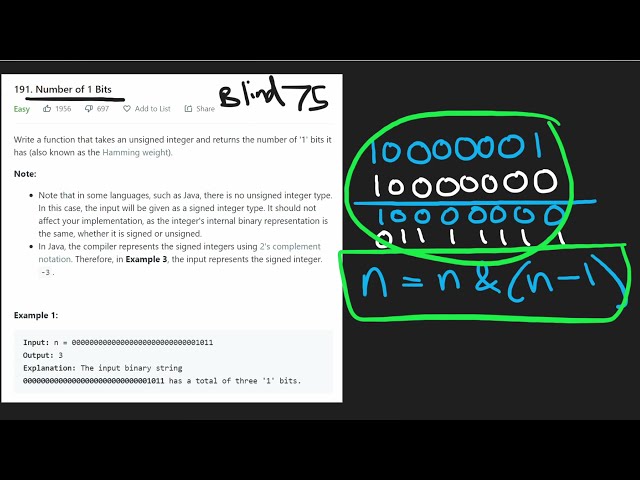 فیلم آموزشی: تعداد 1 بیت - Leetcode 191 - Python با زیرنویس فارسی