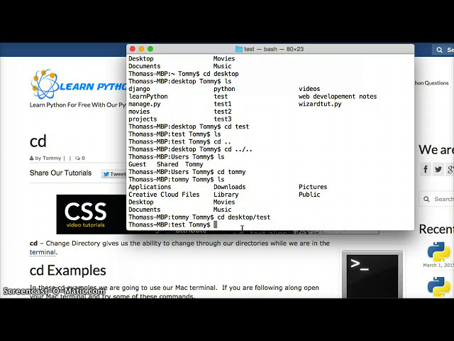 فیلم آموزشی: پایتون: فرمان ترمینال سی دی چه کاری انجام می دهد؟ با زیرنویس فارسی
