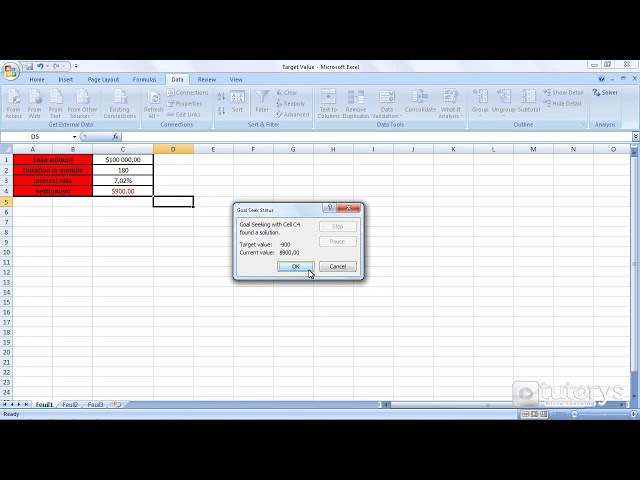 فیلم آموزشی: چگونه از عملکرد مقدار هدف با Excel 2007 استفاده کنیم؟