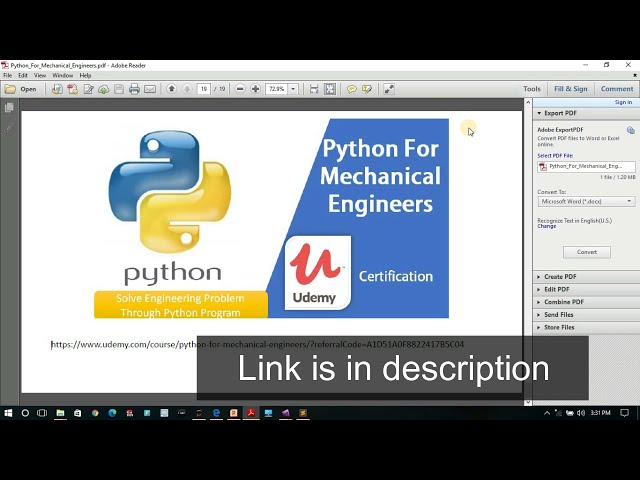 فیلم آموزشی: Python برای مهندسین مکانیک - دوره کامل Udemy! لینک در توضیحات