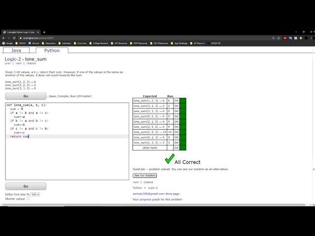 فیلم آموزشی: Logic-2 (lone_sum) آموزش پایتون || Codingbat.com با زیرنویس فارسی