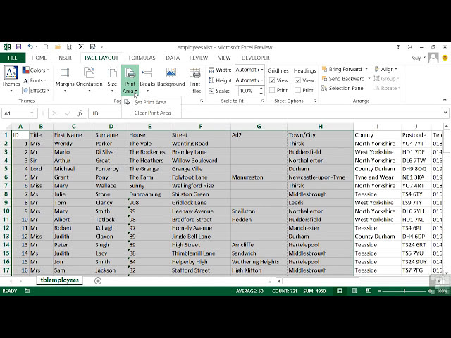 فیلم آموزشی: آموزش Microsoft Excel 2013 | استفاده از عناوین چاپ و مناطق چاپ با زیرنویس فارسی