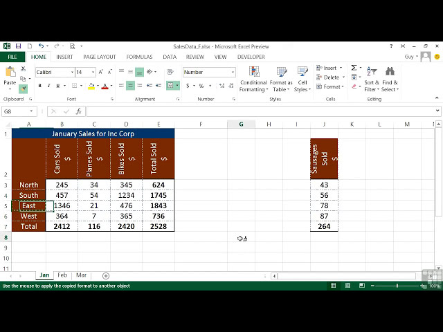 فیلم آموزشی: آموزش Microsoft Excel 2013 | نقاش قالب با زیرنویس فارسی