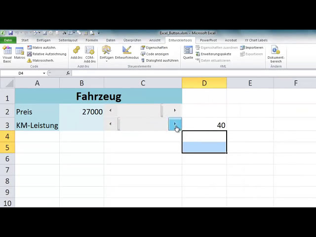 فیلم آموزشی: Excel - Formulare mit Schieberegler (Bildlaufleiste)