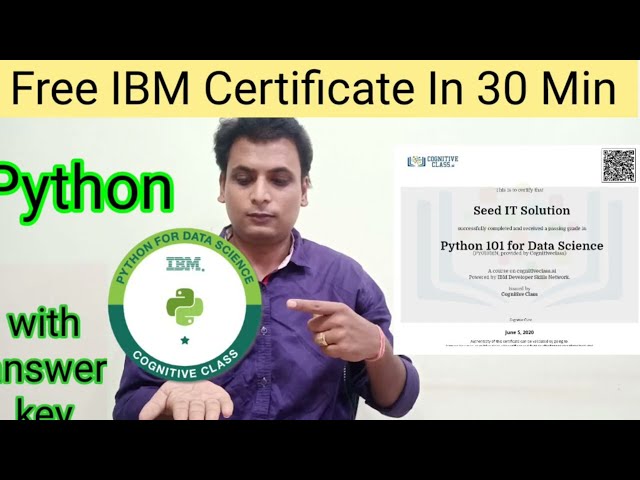 فیلم آموزشی: گواهینامه و نشان رایگان IBM | گواهی رایگان یادگیری ماشین علم داده پایتون