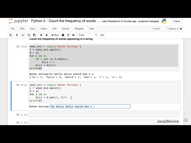 فیلم آموزشی: Python 3 - تعداد دفعات ظاهر شدن کلمات در یک رشته را بشمارید برنامه های نمونه با زیرنویس فارسی