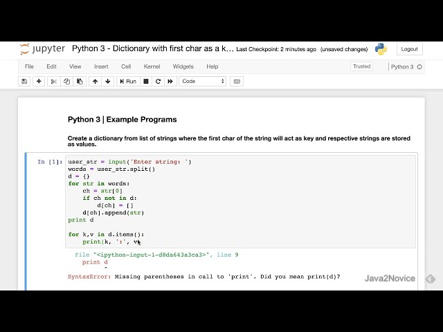 فیلم آموزشی: Python 3 - Dictionary - char اول به عنوان کلید و رشته به عنوان مقدار | برنامه های نمونه با زیرنویس فارسی