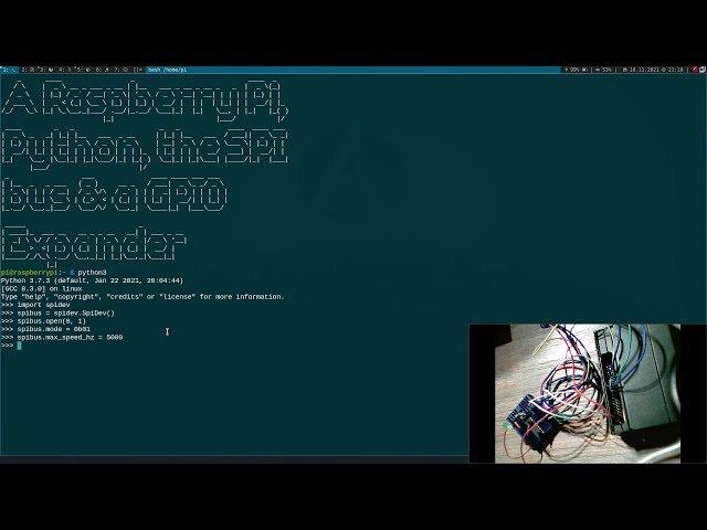 فیلم آموزشی: Raspberry Pi، Python، SPI Bus و MCP23S08 GPIO Expander با زیرنویس فارسی