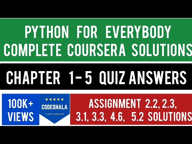 فیلم آموزشی Coursera Python For Everybody راه حل تکالیف دوره کامل