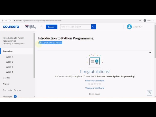 فیلم آموزشی: Coursera Introduction to Python Programming University Penn | راه حل های تکالیف برنامه نویسی با زیرنویس فارسی