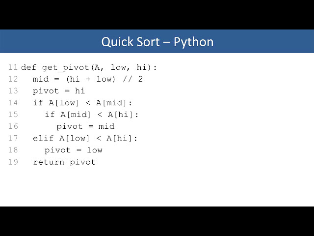 فیلم آموزشی: Python: الگوریتم QuickSort توضیح داده شده است با زیرنویس فارسی