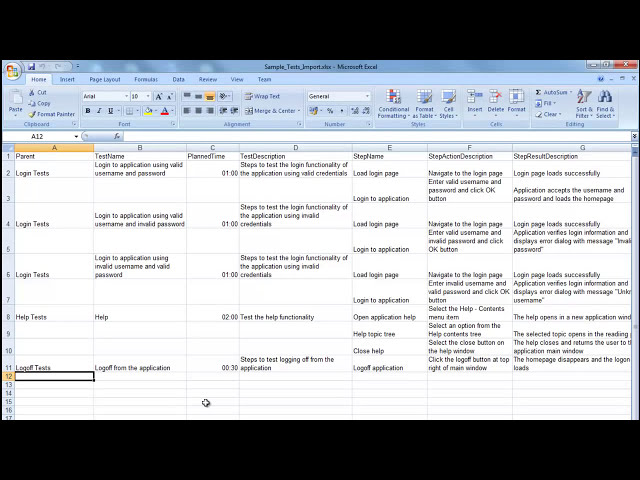 فیلم آموزشی: ایجاد یک سند طرح تست MS Excel برای وارد کردن به SilkCentral Test Manager با زیرنویس فارسی