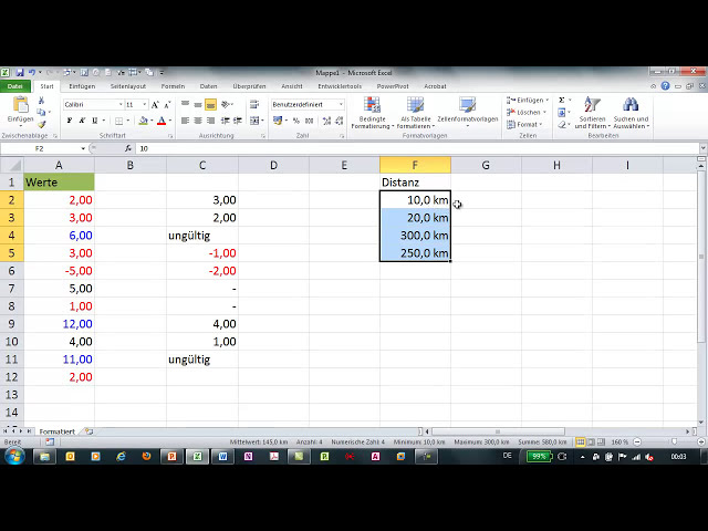 فیلم آموزشی: Excel - Benutzerdefinierte Zahlenformate - Farben