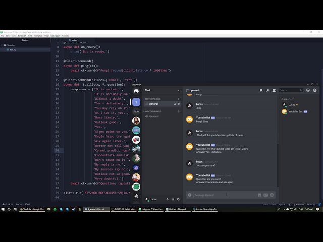 فیلم آموزشی: پایتون: ساخت ربات Discord (قسمت 3: دستورات) با زیرنویس فارسی