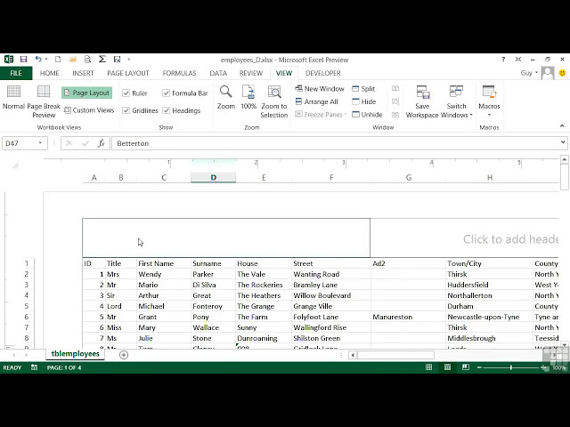 فیلم آموزشی: آموزش Microsoft Excel 2013 | با استفاده از صفحه شکستن و نمایش های صفحه بندی با زیرنویس فارسی