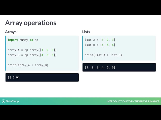فیلم آموزشی: مقدمه ای بر پایتون برای امور مالی: آرایه ها با زیرنویس فارسی