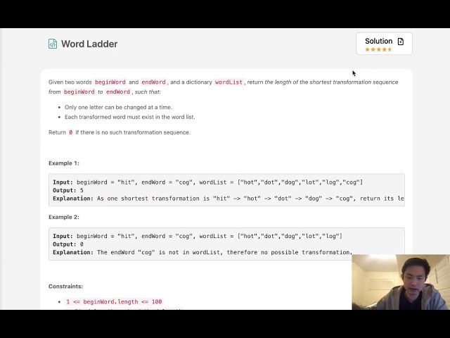 فیلم آموزشی: Leetcode - Word Ladder (Python) با زیرنویس فارسی