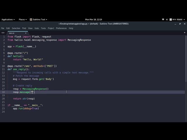 فیلم آموزشی: ربات واتس اپ با استفاده از Twilio و Python (قسمت 2) | راه اندازی Webhook برای پیام های دریافتی با زیرنویس فارسی