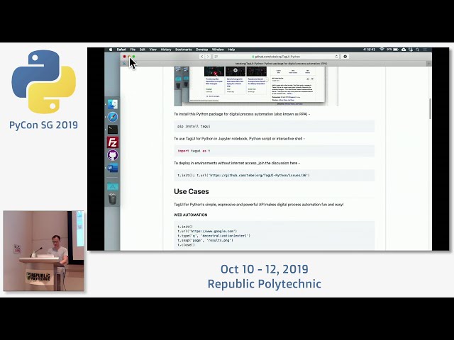 فیلم آموزشی: اتوماسیون فرآیند دیجیتال (RPA) با استفاده از TagUI برای Python - PyCon SG 2019 با زیرنویس فارسی