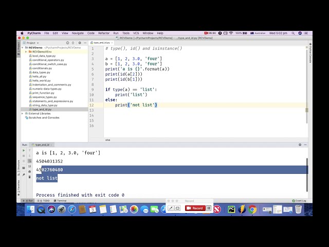 فیلم آموزشی: آموزش مبتدی پایتون شماره 15 - تابع نوع پایتون | تابع id() Python | instance () پایتون با زیرنویس فارسی