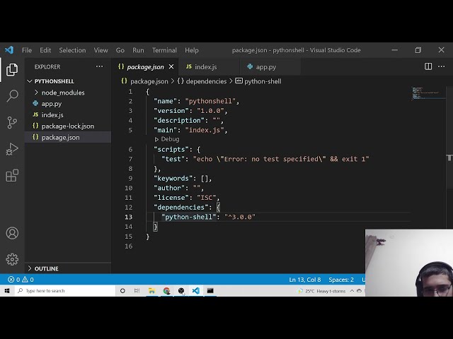 فیلم آموزشی: آموزش Node.js برای اجرای اسکریپت های پایتون با استفاده از کتابخانه python-shell در جاوا اسکریپت برای مبتدیان
