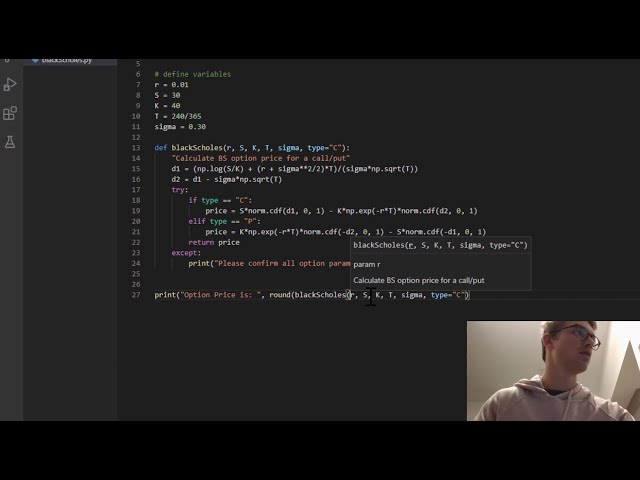 فیلم آموزشی: پیاده سازی Black-Scholes در پایتون با زیرنویس فارسی