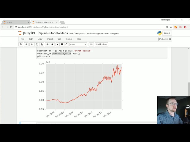 فیلم آموزشی: Visualizing Strategy Metrics - Zipline Tutorial بک‌آزمایی محلی و مالی با Python p.2