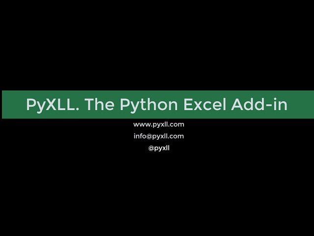فیلم آموزشی: اشکال زدایی افزونه های اکسل پایتون با PyCharm و PyXLL با زیرنویس فارسی
