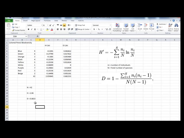 فیلم آموزشی: استفاده از اکسل برای محاسبه تنوع زیستی