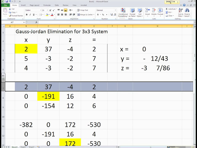 فیلم آموزشی: 3x3 Gauss-Jordan Elimination Excel.wmv با زیرنویس فارسی