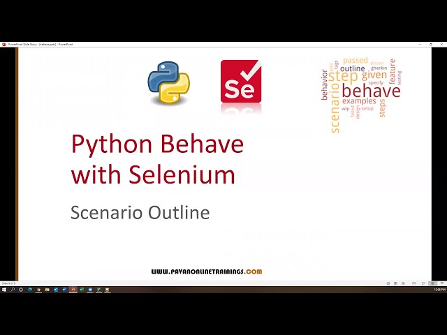 فیلم آموزشی: قسمت 5: سلنیوم با پایتون رفتار (BDD) | نمونه های طرح سناریو | تست داده محور