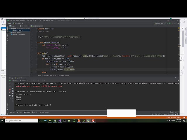 فیلم آموزشی: Python REST GET Client را دریافت کنید و JSON را به Object سریال کنید با زیرنویس فارسی
