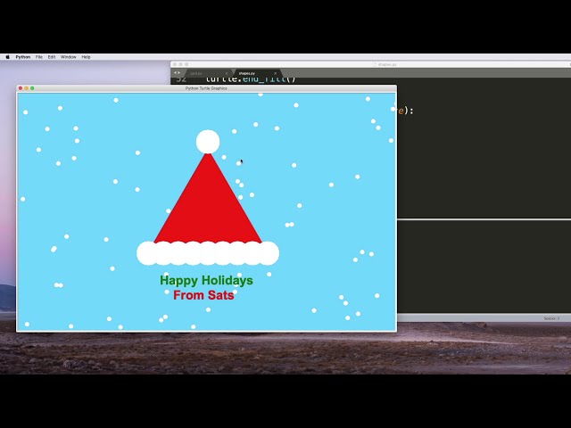 فیلم آموزشی: 5 دقیقه کارت کریسمس با پایتون | لاک پشت با زیرنویس فارسی