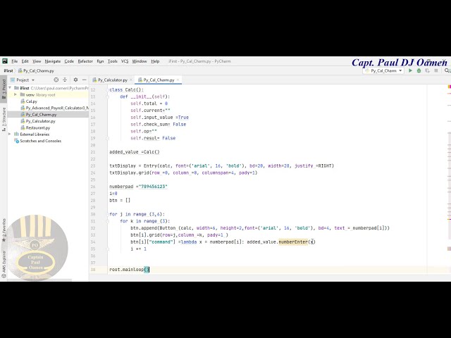 فیلم آموزشی: نحوه ایجاد ماشین حساب در پایتون با استفاده از PyCharm با زیرنویس فارسی